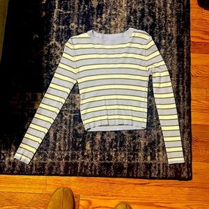 Zara medium long sleeve striped multi-colored shirt